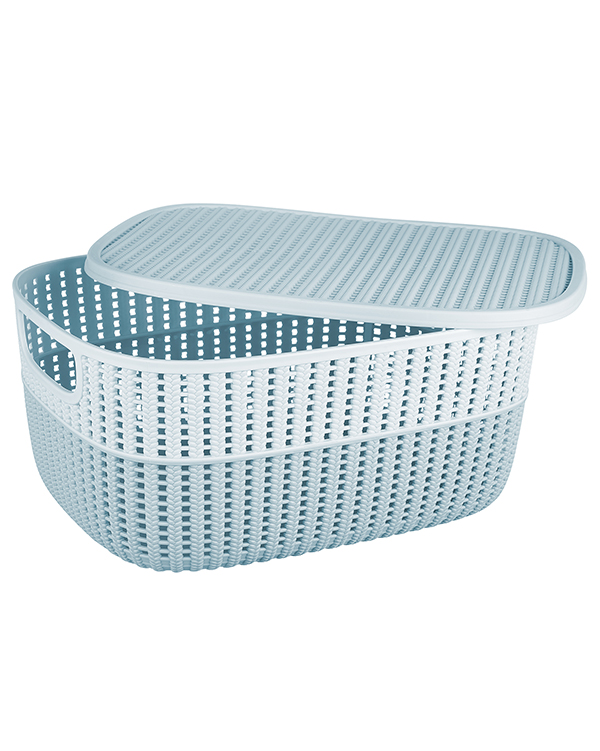 Knitty 2 Tone Knit Basket With Lid 3,5 lt G649-WL